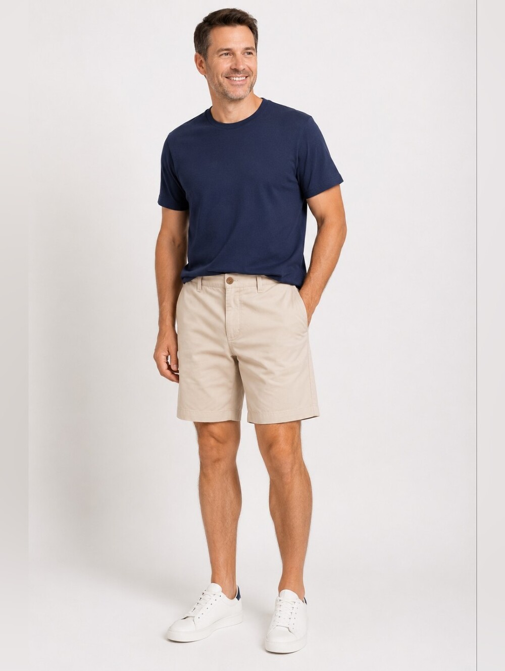 New Jos. A. Bank 1905 Men's Khaki Chino Shorts 40 Beige Stretch Flat Front Golf